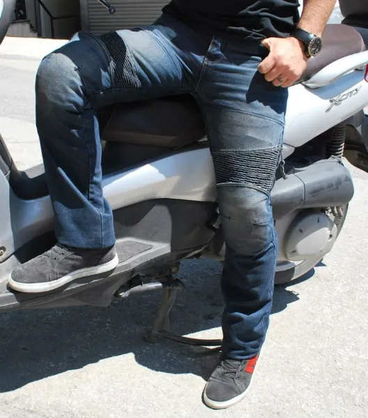 Tech90 Nemrut Kevlar Korumalı Kot Motosiklet Pantolonu resmi
