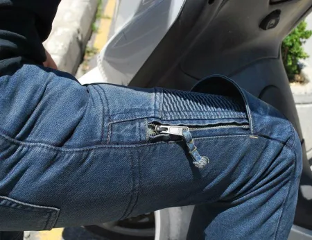 Tech90 Nemrut Kevlar Korumalı Kot Motosiklet Pantolonu resmi