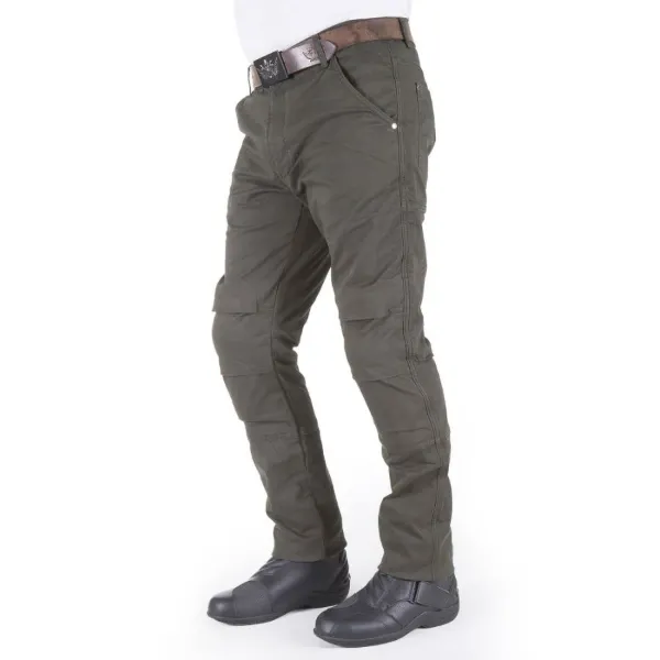 Motobike Jeans 5015 Haki Aramid Kot Motosiklet Pantolonu resmi