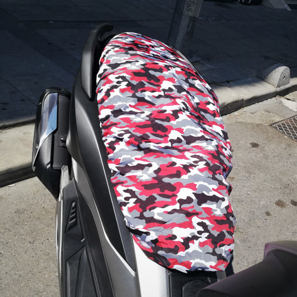 Windtech Maxi Scooter Sele Kilifi Kamuflaj Gri Kirmizi