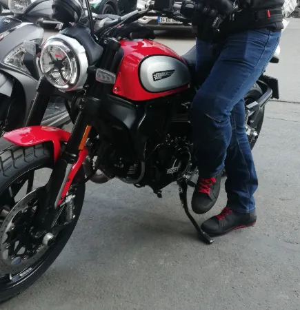 Stylmartin Double WP Motosiklet Botu Kısa Siyah Kırmızı resmi