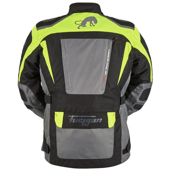 Furygan Apalaches 4 Mevsim Motosiklet Montu Siyah Neon Sarı resmi