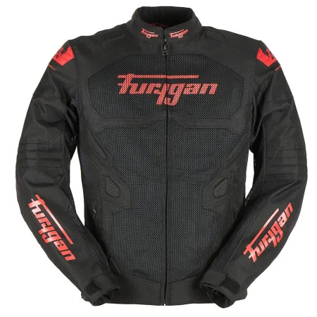 Furygan Atom Vented Evo Yazlık Motosiklet Ceketi Siyah Kırmızı resmi
