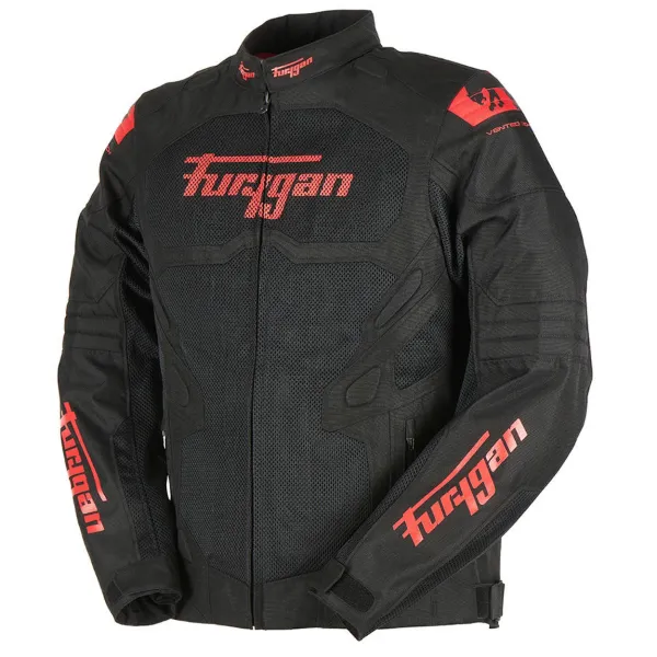 Furygan Atom Vented Evo Yazlık Motosiklet Ceketi Siyah Kırmızı resmi