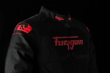 Furygan Atom Vented Evo Yazlık Motosiklet Ceketi Siyah Kırmızı resmi