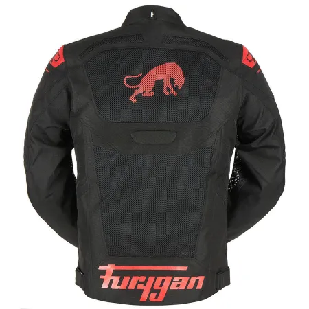 Furygan Atom Vented Evo Yazlık Motosiklet Ceketi Siyah Kırmızı resmi