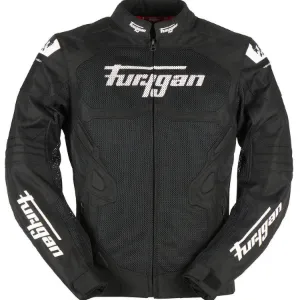 Furygan Atom Vented Evo Yazlık Motosiklet Ceketi Siyah Beyaz resmi
