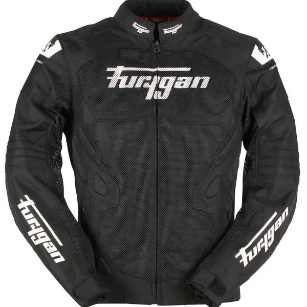 Furygan Atom Vented Evo Yazlık Motosiklet Ceketi Siyah Beyaz resmi