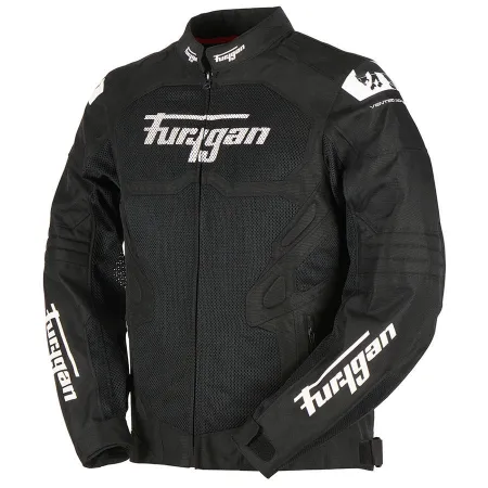 Furygan Atom Vented Evo Yazlık Motosiklet Ceketi Siyah Beyaz resmi