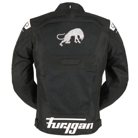 Furygan Atom Vented Evo Yazlık Motosiklet Ceketi Siyah Beyaz resmi