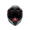Agv AX-9 Multi Refractive ADV Carbon Motosiklet Kaskı Gri Kırmızı resmi