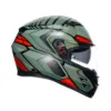 AGV K3 Decept Kapalı Motosiklet Kaskı Yeşil Kırmızı resmi
