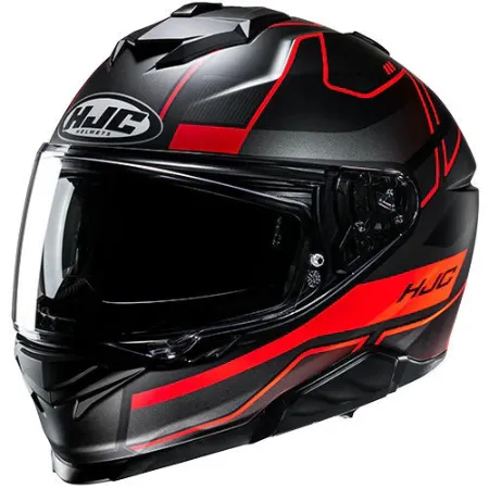 HJC İ71 Iorix MC1SF Kapalı Motosiklet Kaskı Siyah Kırmızı resmi
