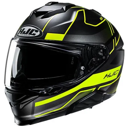 HJC İ71 Iorix MC3HSF Kapalı Motosiklet Kaskı Siyah Neon Sarı resmi