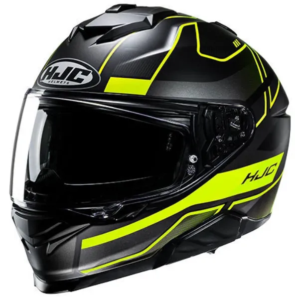 HJC İ71 Iorix MC3HSF Kapalı Motosiklet Kaskı Siyah Neon Sarı