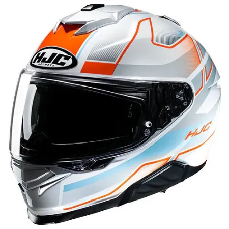 HJC İ71 Iorix MC27 Kapalı Motosiklet Kaskı Gri Turuncu resmi