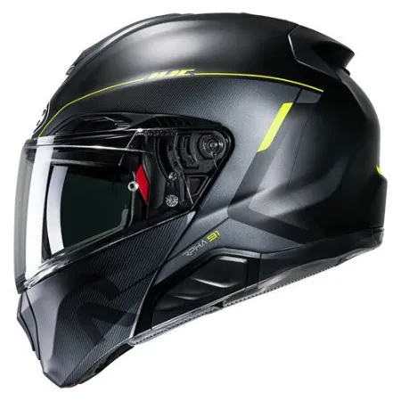 HJC RPHA91 Combust MC3HSF Çene Açılır Motosiklet Kaskı Neon Sarı Siyah resmi