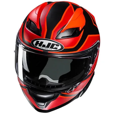 HJC F71 Idle MC1SF Kapalı Motosiklet Kaskı Siyah Kırmızı resmi