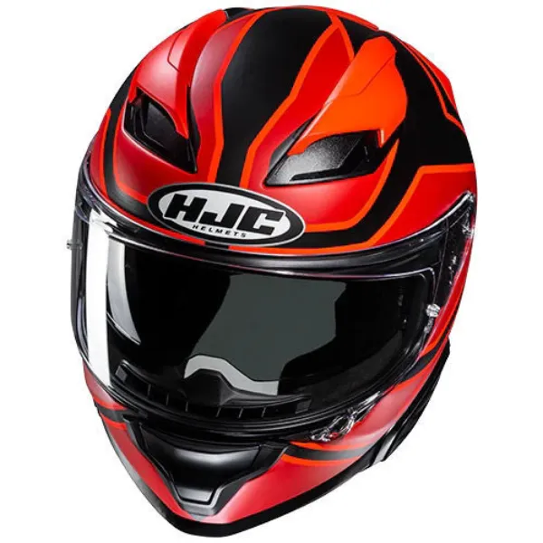 HJC F71 Idle MC1SF Kapalı Motosiklet Kaskı Siyah Kırmızı resmi