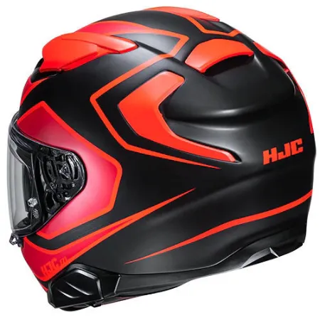 HJC F71 Idle MC1SF Kapalı Motosiklet Kaskı Siyah Kırmızı resmi