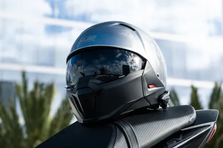HJC İ20 Hyper Silver Modüler Motosiklet Kaskı resmi
