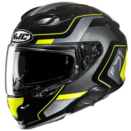 HJC F71 Arcan MC3H Kapalı Motosiklet Kaskı Siyah Neon Sarı resmi