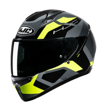 HJC C10 Tins MC3H Kapalı Motosiklet Kaskı Siyah Neon Sarı resmi