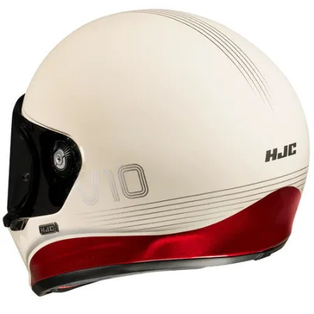 HJC V10 Tami MC1 Kapalı Motosiklet Kaskı Krem Kırmızı resmi