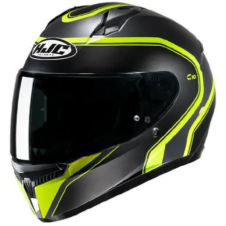 HJC C10 Elie MC3HSF Kapalı Motosiklet Kaskı Mat Siyah Neon resmi