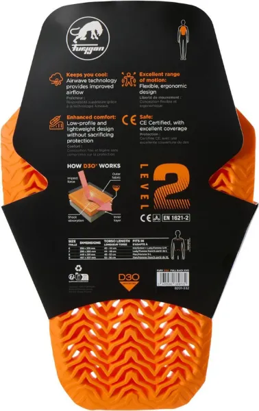 Furygan D3O Evo Seviye 2 Sırt Koruması resmi