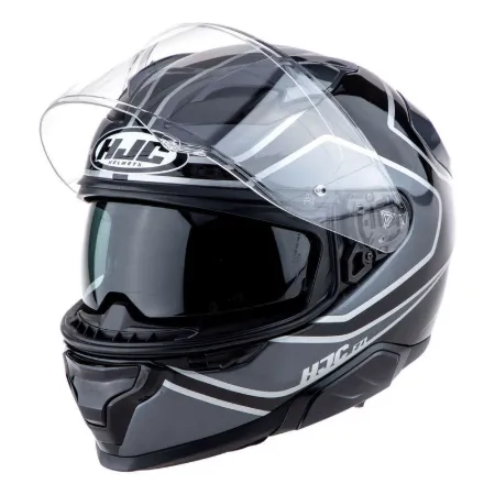 HJC F71 Idle MC5 Kapalı Motosiklet Kaskı Siyah Gri resmi