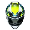 HJC F71 FES MC3HSF Kapalı Motosiklet Kaskı Beyaz Mavi Neon resmi