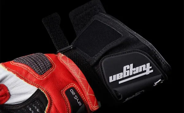 Furygan STYG15 X Kevlar Deri Motosiklet Yarış Eldiveni Beyaz Kırmızı resmi
