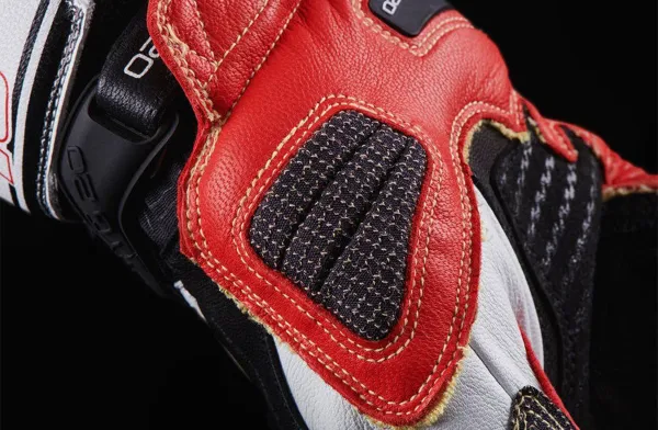 Furygan STYG15 X Kevlar Deri Motosiklet Yarış Eldiveni Beyaz Kırmızı resmi