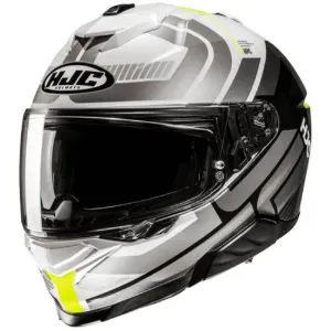 HJC İ71 VIZ MC3H Kapalı Motosiklet Kaskı Gri Neon resmi
