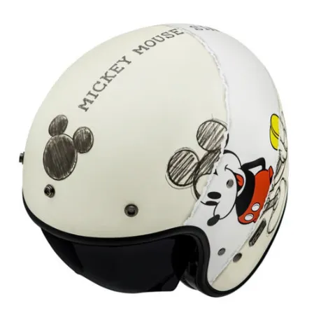 HJC V31 Disney Mickey Sketch MC1SF Yarım Motosiklet Kaskı resmi