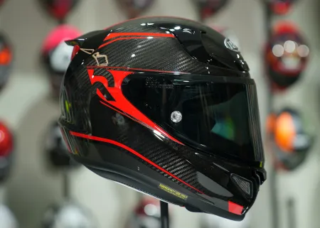 HJC RPHA12 Carbon Keres MC1 Kapalı Motosiklet Kaskı Kırmızı resmi
