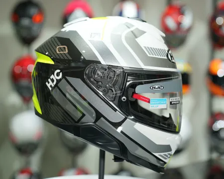 HJC İ71 VIZ MC3H Kapalı Motosiklet Kaskı Gri Neon resmi