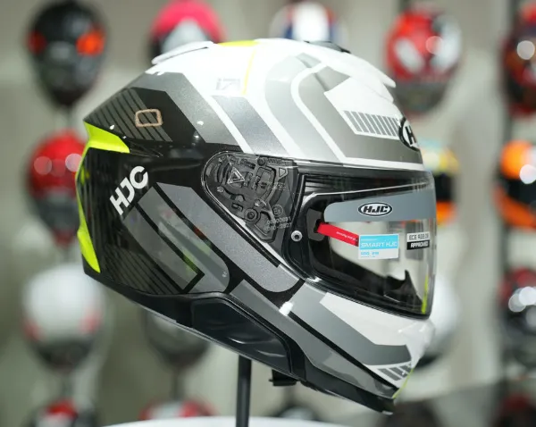 HJC İ71 VIZ MC3H Kapalı Motosiklet Kaskı Gri Neon resmi