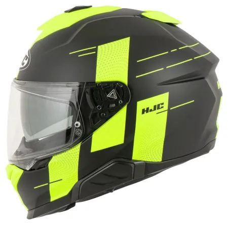 HJC İ71 Peka MC3HSF Kapalı Motosiklet Kaskı Mat Siyah Neon resmi