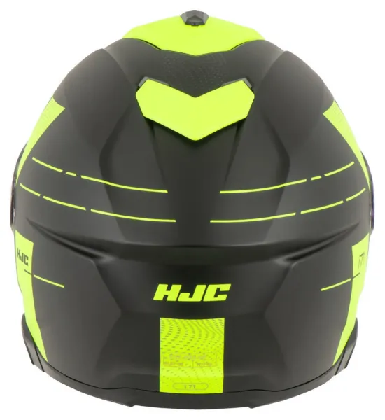 HJC İ71 Peka MC3HSF Kapalı Motosiklet Kaskı Mat Siyah Neon resmi