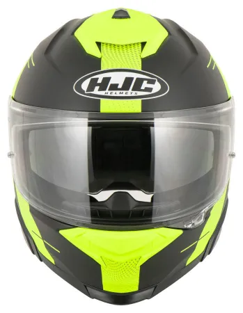 HJC İ71 Peka MC3HSF Kapalı Motosiklet Kaskı Mat Siyah Neon resmi