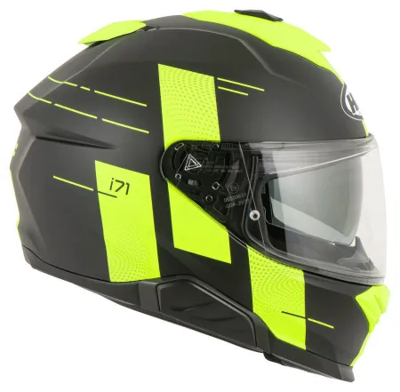 HJC İ71 Peka MC3HSF Kapalı Motosiklet Kaskı Mat Siyah Neon resmi