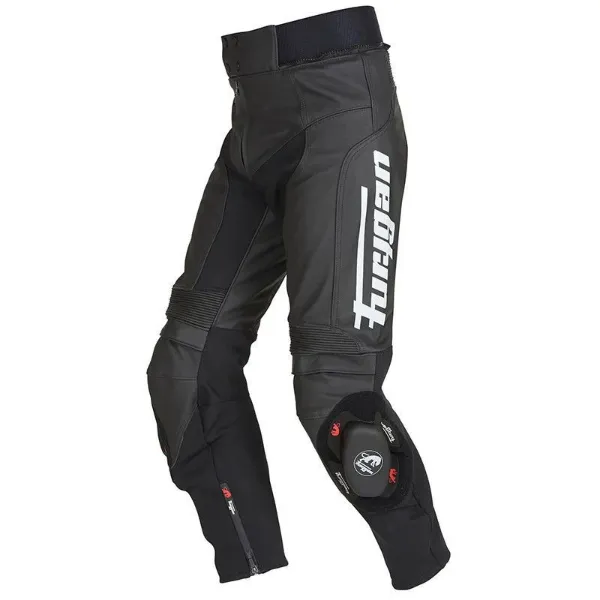 Furygan Bud Evo 3 Deri Motosiklet Pantolonu Siyah Beyaz resmi