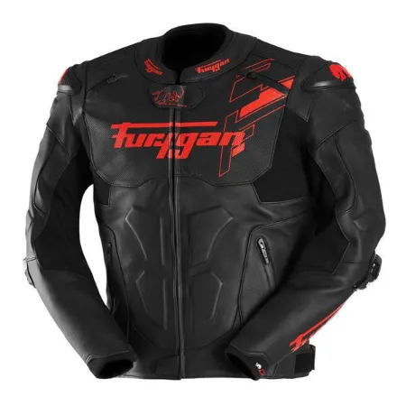 Furygan Raptor Evo 3 Deri Motosiklet Ceketi Siyah Kırmızı resmi