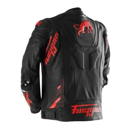 Furygan Raptor Evo 3 Deri Motosiklet Ceketi Siyah Kırmızı resmi