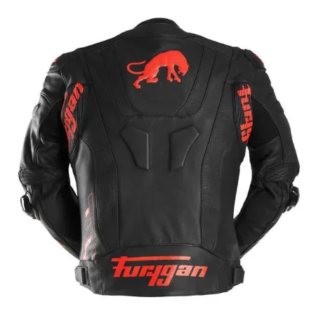 Furygan Raptor Evo 3 Deri Motosiklet Ceketi Siyah Kırmızı resmi