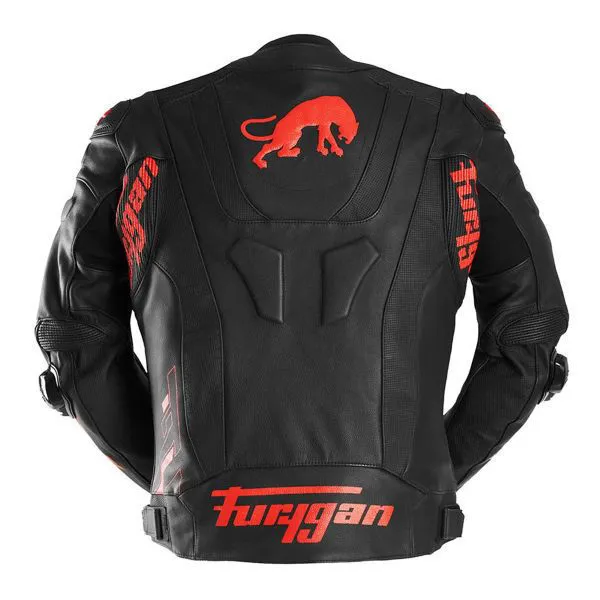 Furygan Raptor Evo 3 Deri Motosiklet Ceketi Siyah Kırmızı resmi