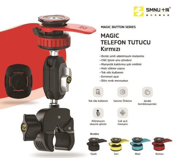 SMNU Magic Telefon Tutucu Kırmızı resmi
