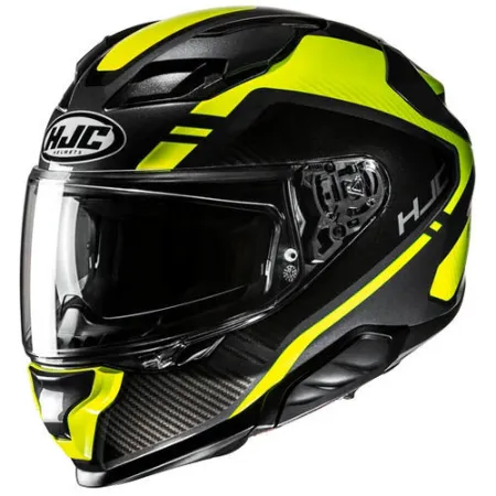 HJC F71 Tozz MC3H Kapalı Motosiklet Kaskı Siyah Neon Sarı resmi